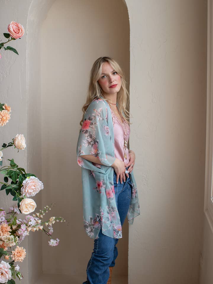 Ellemairco - Wholesale Kimono - Women's - Handmade Lightweight Chiffon Kimonos (Assorted) 5