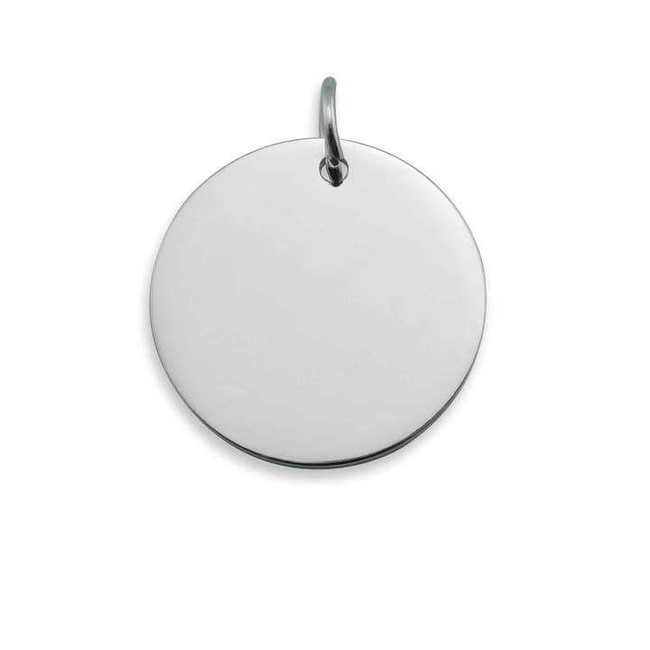 WJW - Wholesale Individual Charm/Pendant - Engravable Circle Charms for Necklaces