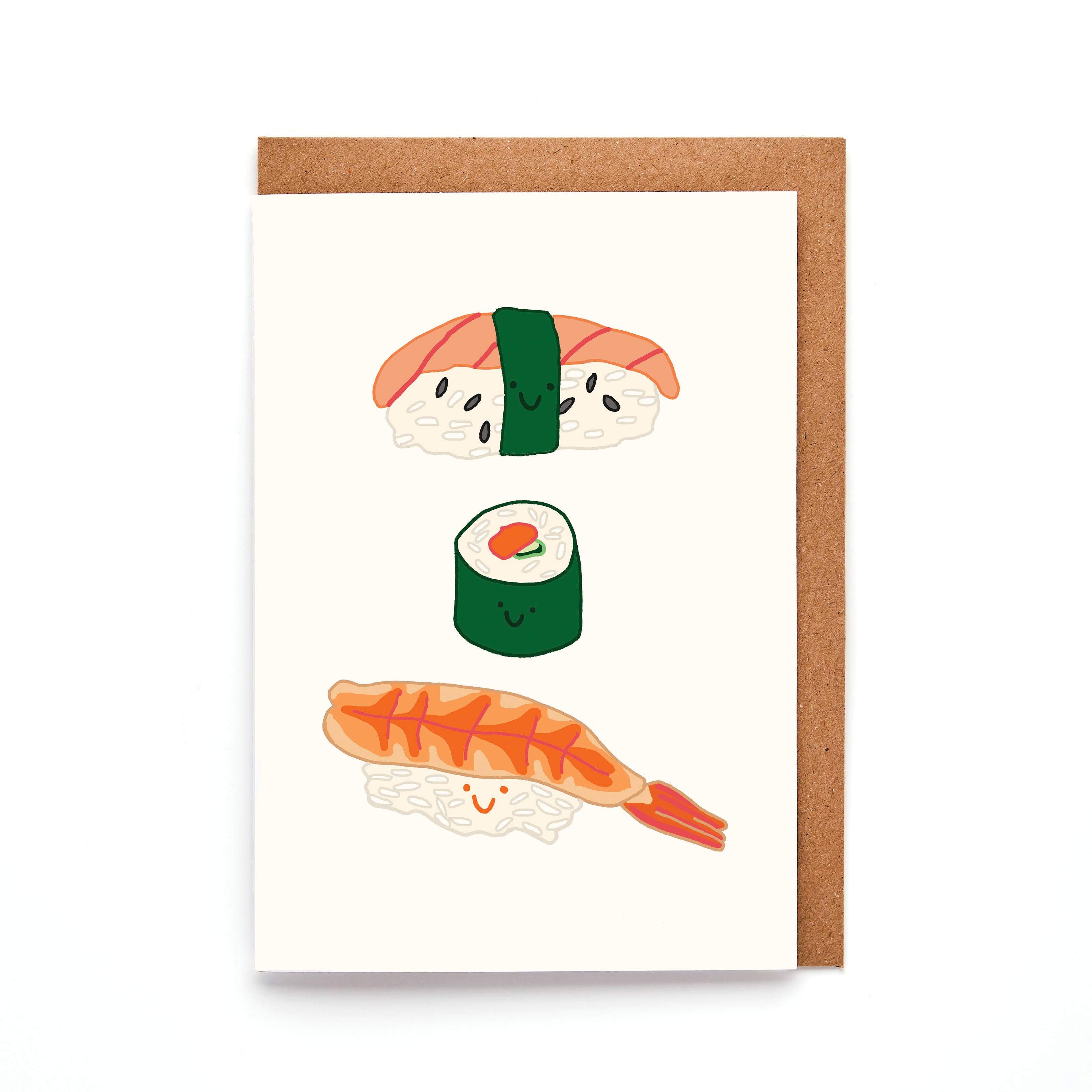 You've Got Pen On Your Face - Wholesale Everyday Greeting Card - Mini Sushi Card | Cute Japanese Foodie Card | Small Gift