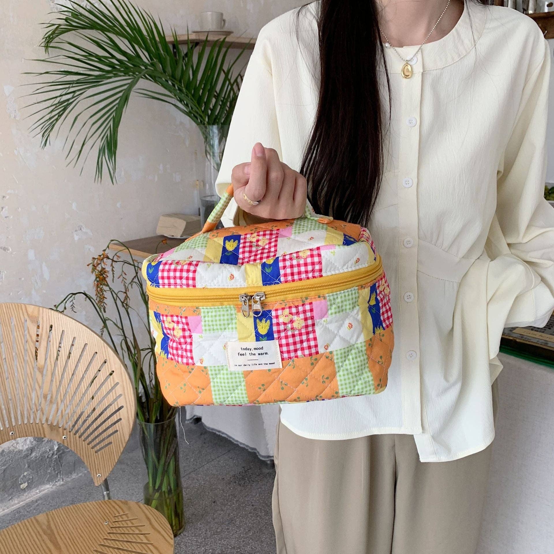 Funkyrel® Atzbranding Limited - Vente Trousses de maquillage/cosmétique - Cosbai - Grande trousse de toilette fleurie pour rangement7