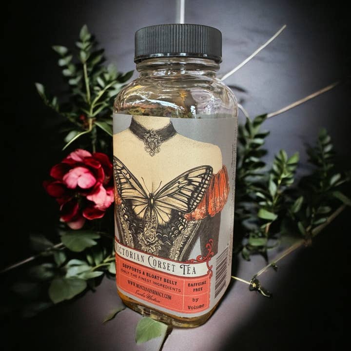 Montana Farmacy - Wholesale Loose Tea - Vintage Victorian Corset Tea support a bloaty tummy Tea Jar1