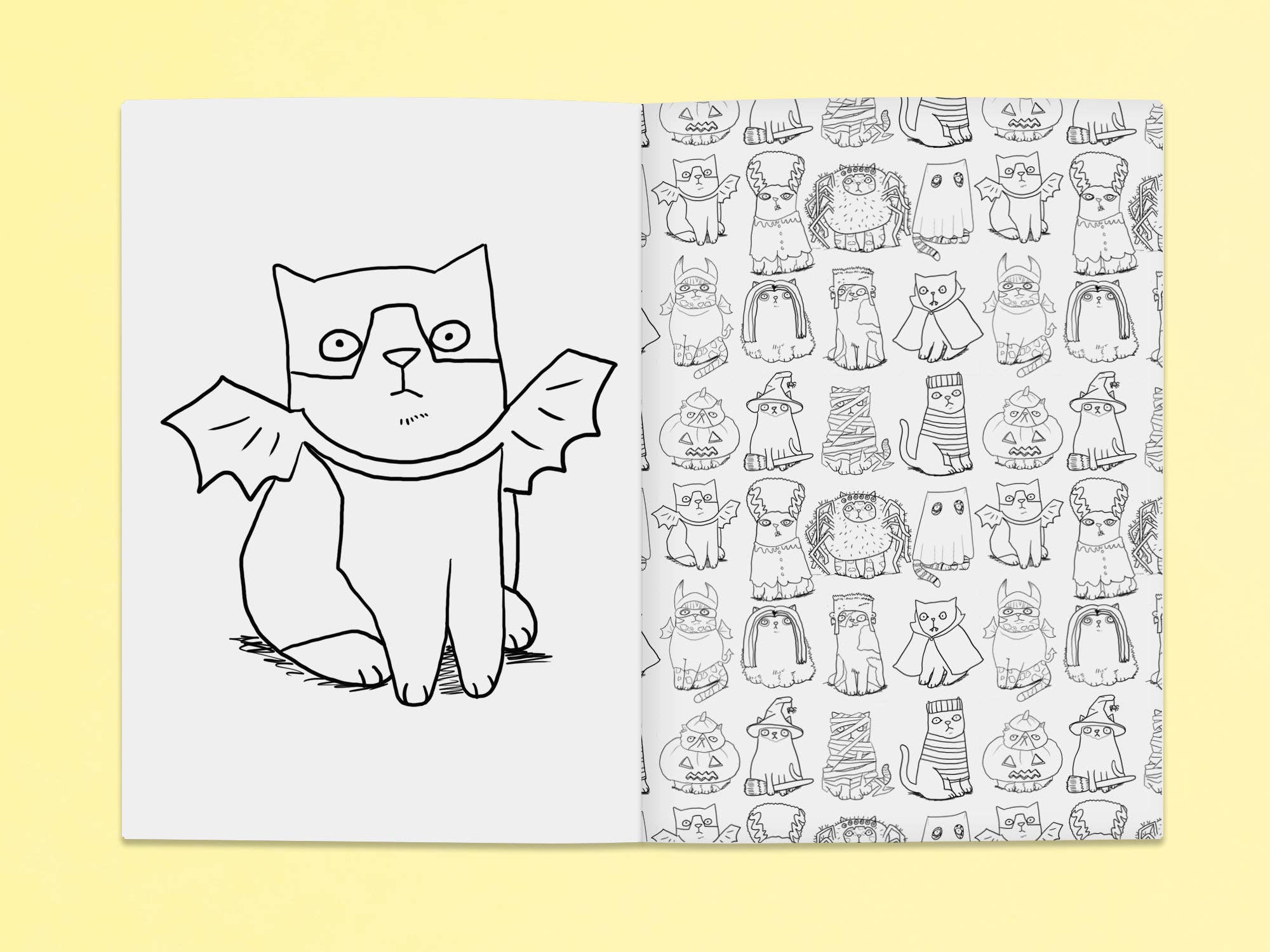Jo Clark Design - Wholesale Coloring & Activity Book - Kids & Baby - Spooky Cats Colouring Book7