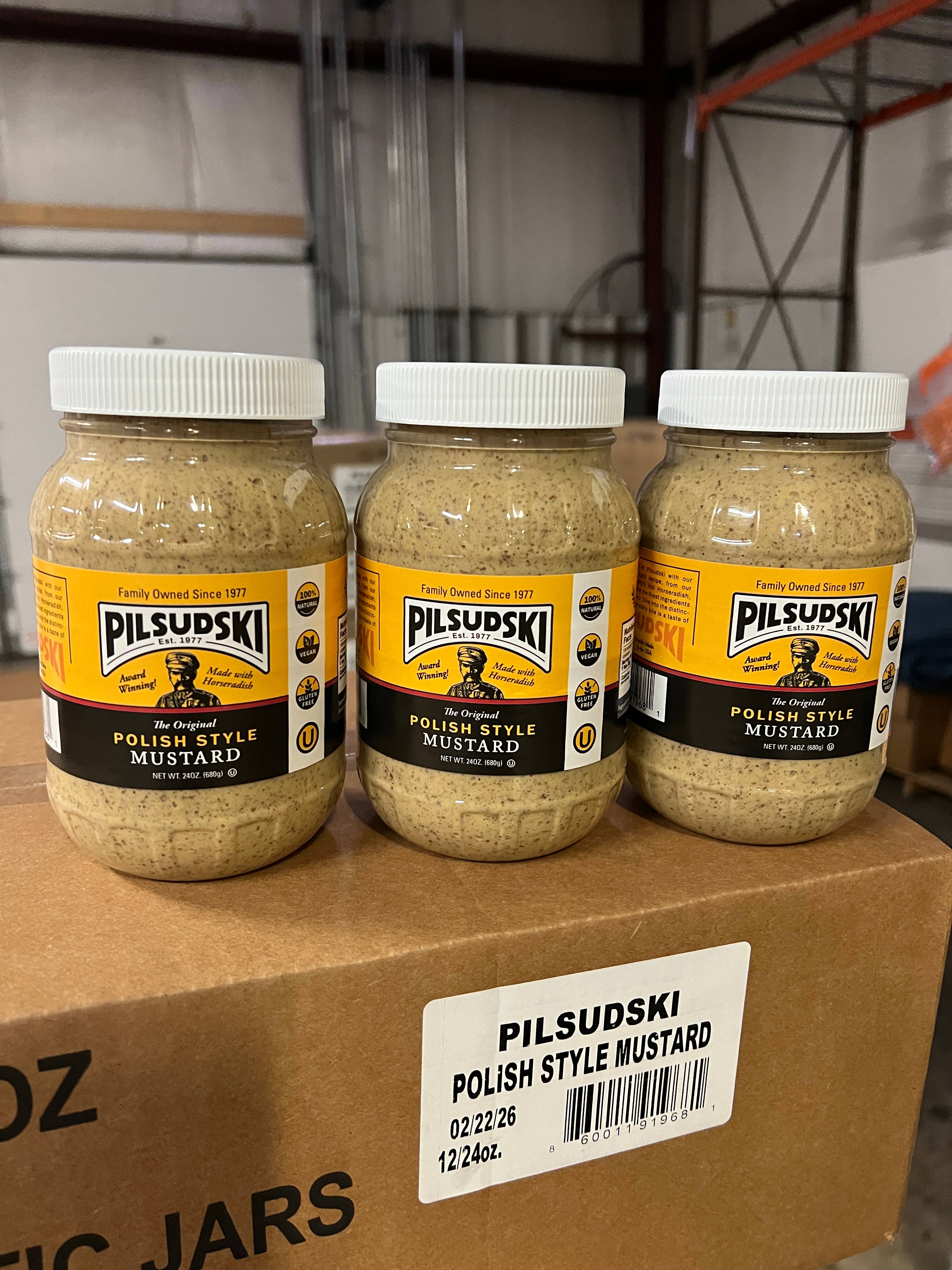 Pilsudski Mustard Co - Vente Moutarde - Moutarde à la Polonaise avec Raifort 12/24 oz pot5