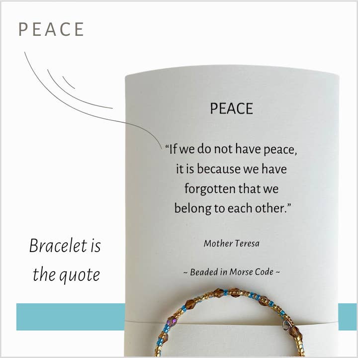 VREDE - Als we dat niet hebben -
Spiritueel citaat in morsecode voor wholesale door Wear a Touch of Spirit