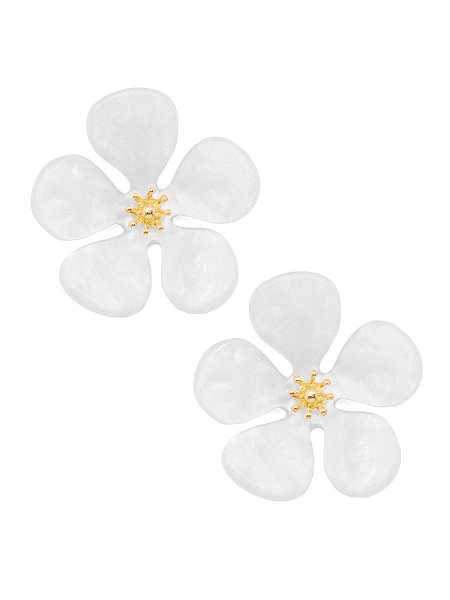 ZENZII Jewelry – Großhandel Ohrstecker – Glitzernder Blumenohrring aus Kunstharz11