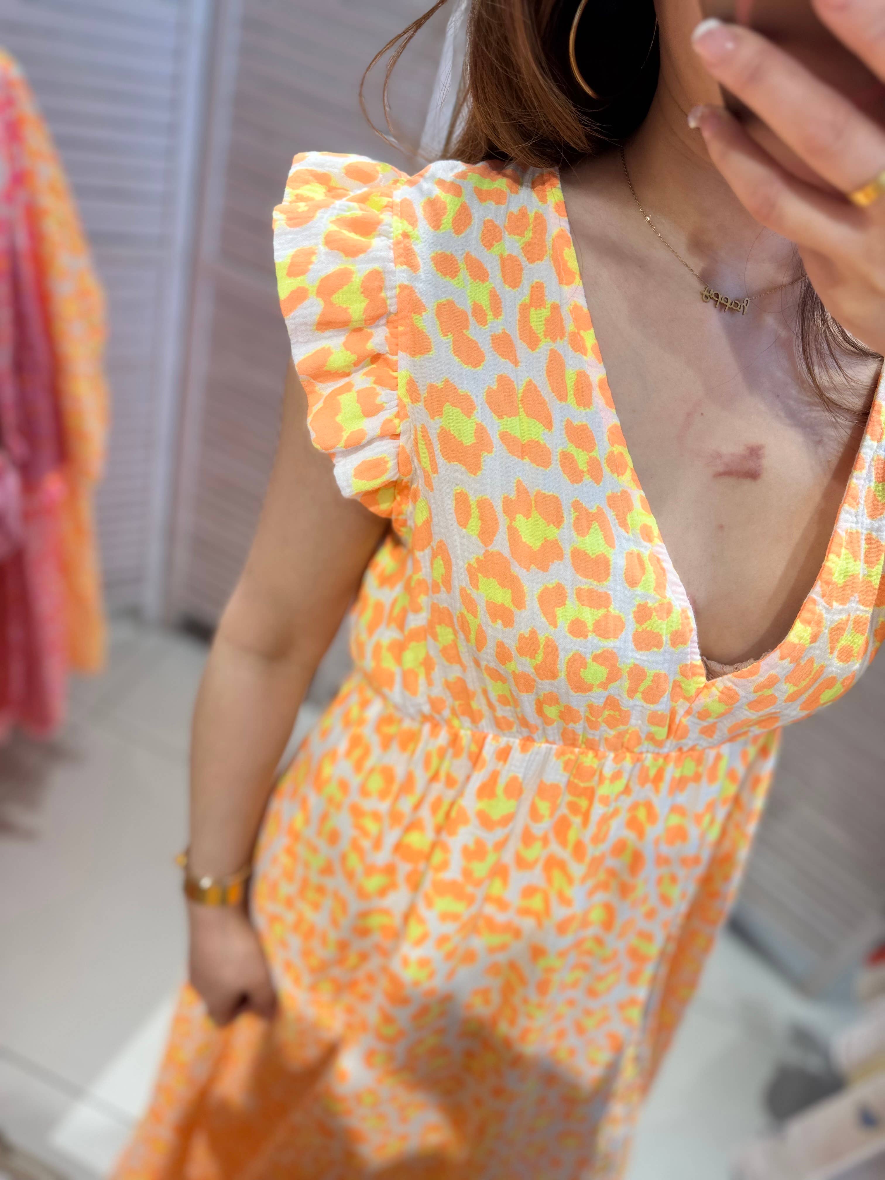 VICTORIA&ISAAC - Wholesale Dress - Women's - Leopard Print Maxi Dress - A1023 Leo1