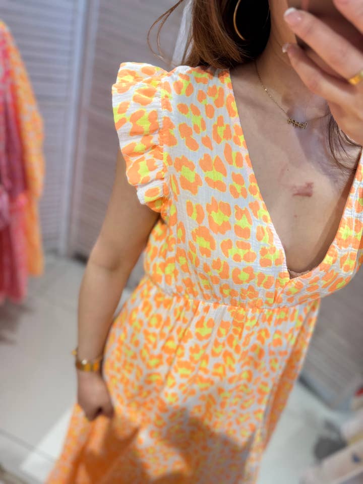 VICTORIA&ISAAC - Wholesale Dress - Women's - Leopard Print Maxi Dress - A1023 Leo1