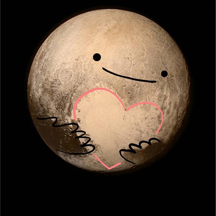 The Retrospect Group Collection - Wholesale Valentine's Day Card - Pluto With Heart