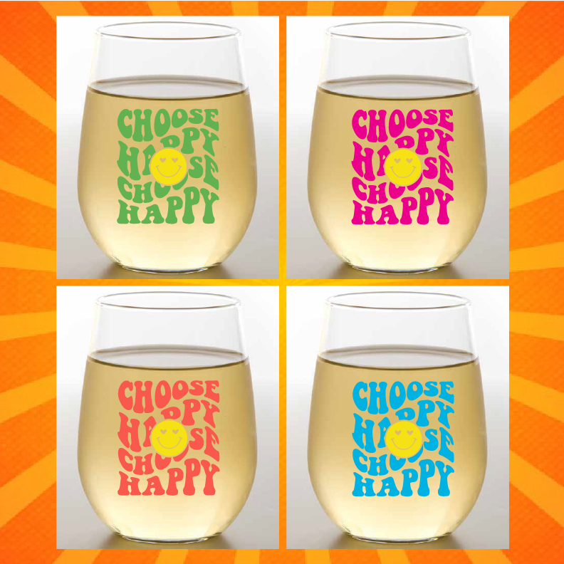 Wine-Oh! - Wholesale Wine Glass - CLOSEOUT ASSORTED Unbreakable Stemless Plastic Wine Glasses43