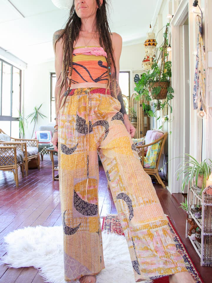 Renew Vintage - Wholesale Pants - Women's - Kantha Lounge Pants2