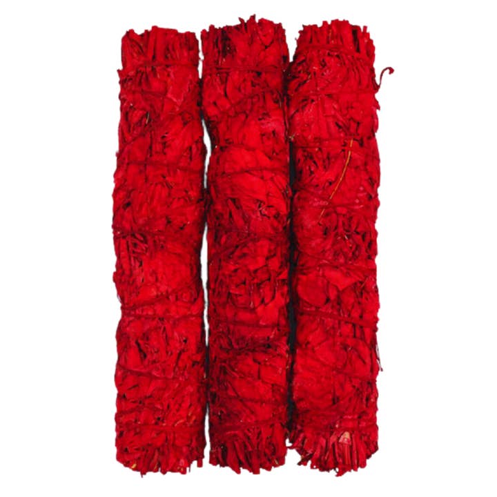 Third Eye Sage - Wholesale Smudge Stick - Dragon's Blood Magic Red Sage 4" Smudge Stick Bundle5