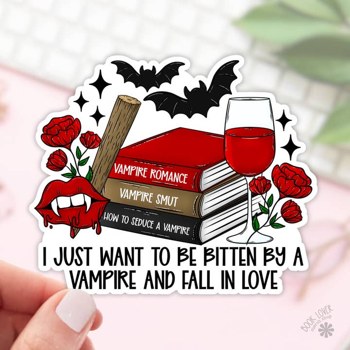 Autocollants romance vampire / Autocollants littéraires / Amoureux des livres pour la vente par Book Lover Merch Shop