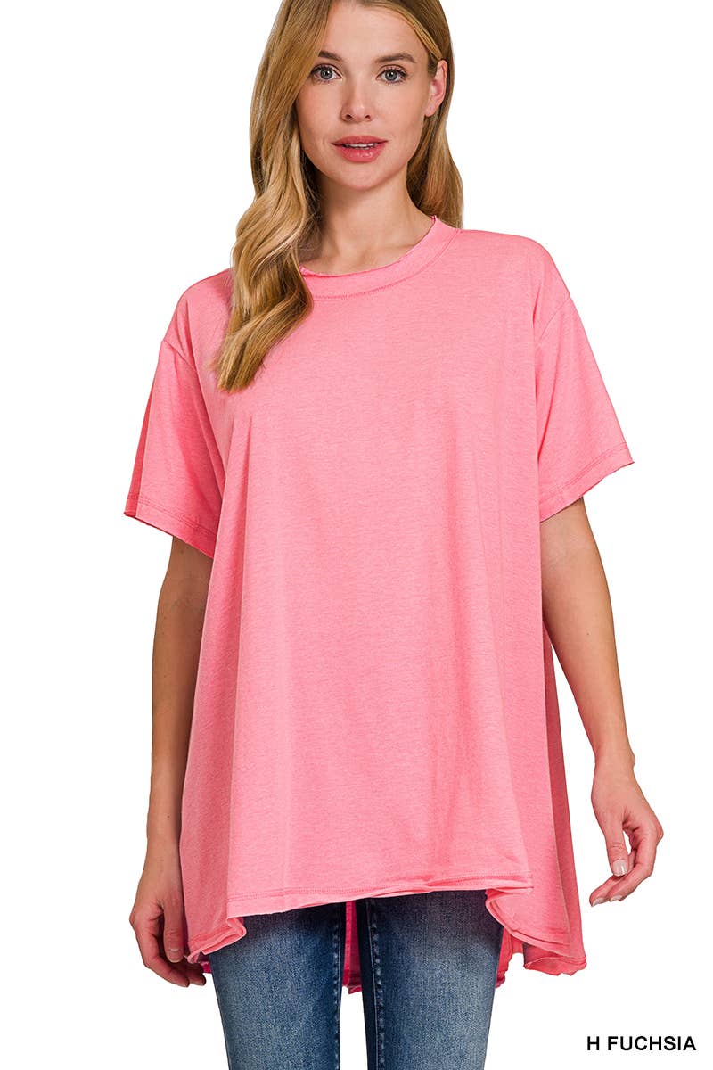 42POPS – wholesale Tunic – Women’s – ".._ Washed Cotton Drop Shoulder Oversized Top3