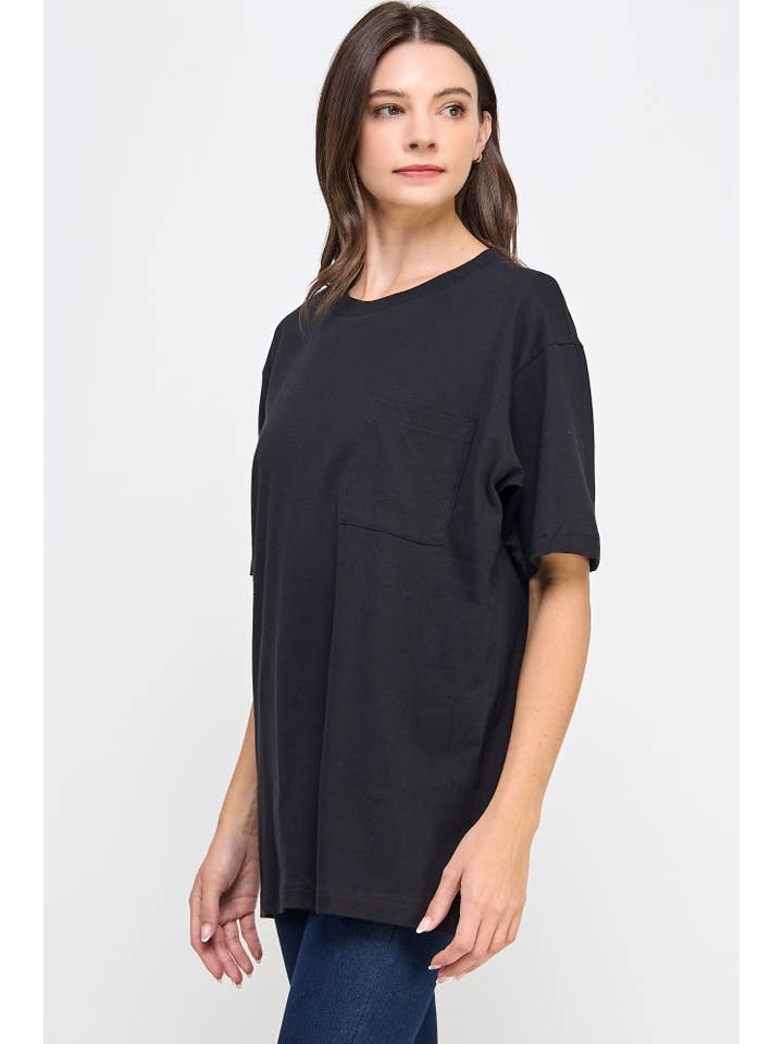 Honestee - Wholesale T-Shirt (Graphic) - Women's - Blank Short Sleeve T-Shirt with Chest Pocket2