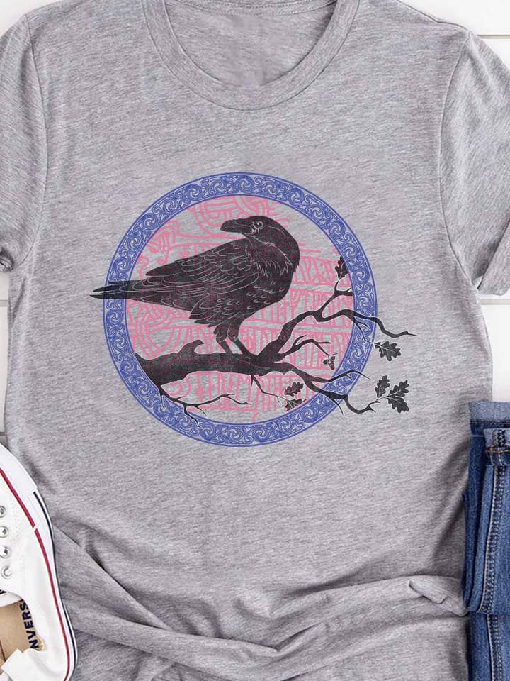 M8057 CROW Grafik-T-Shirt für den Großhandel von HARANG