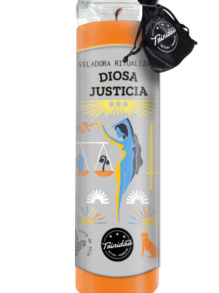 GODDESS JUSTICE SOY CRYSTAL CANDLE 290 GR. for wholesale by trinidad