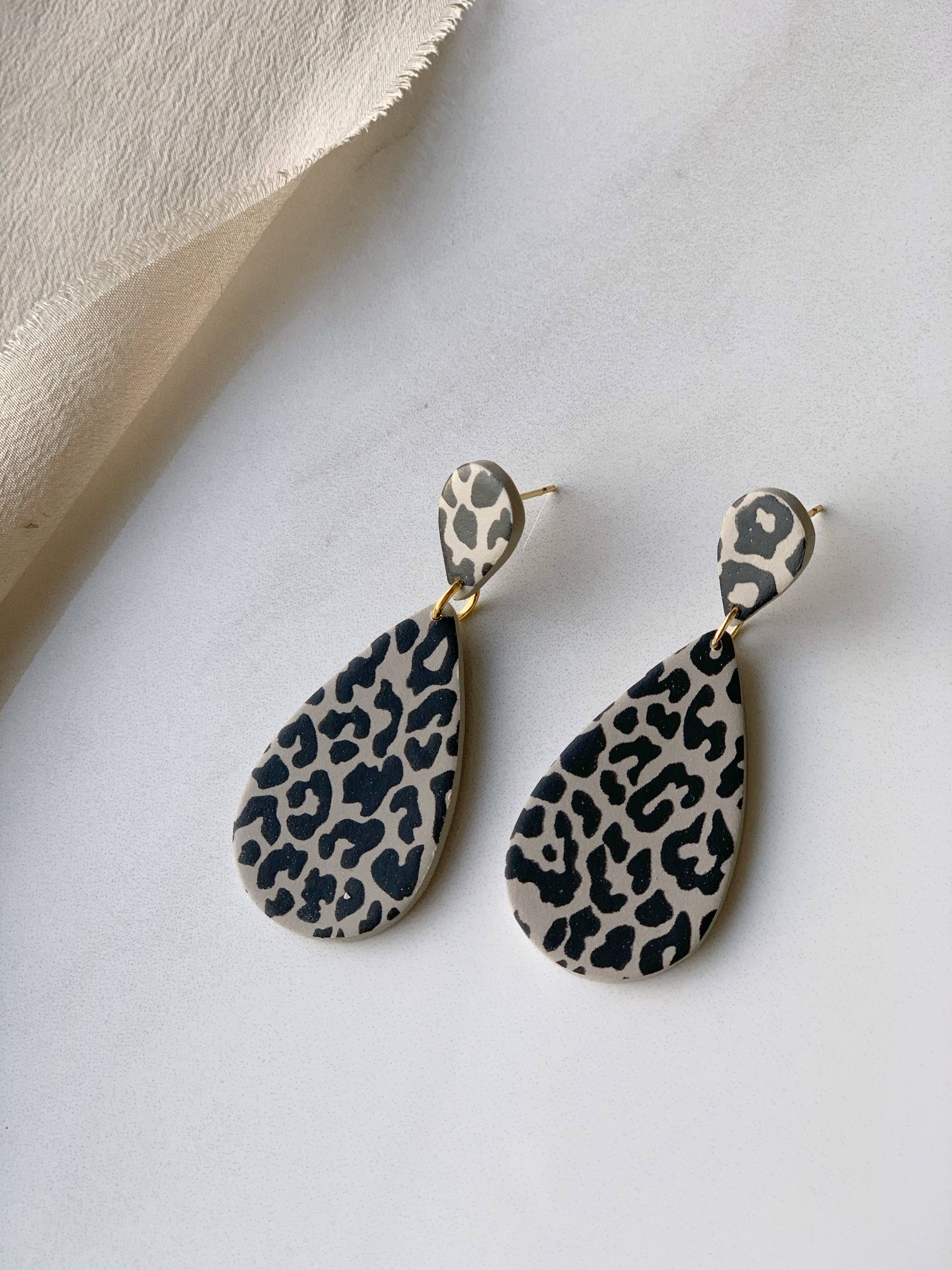 Clay By Denae - Wholesale Dangle Earrings - Charlie Drop Earring in Leopard