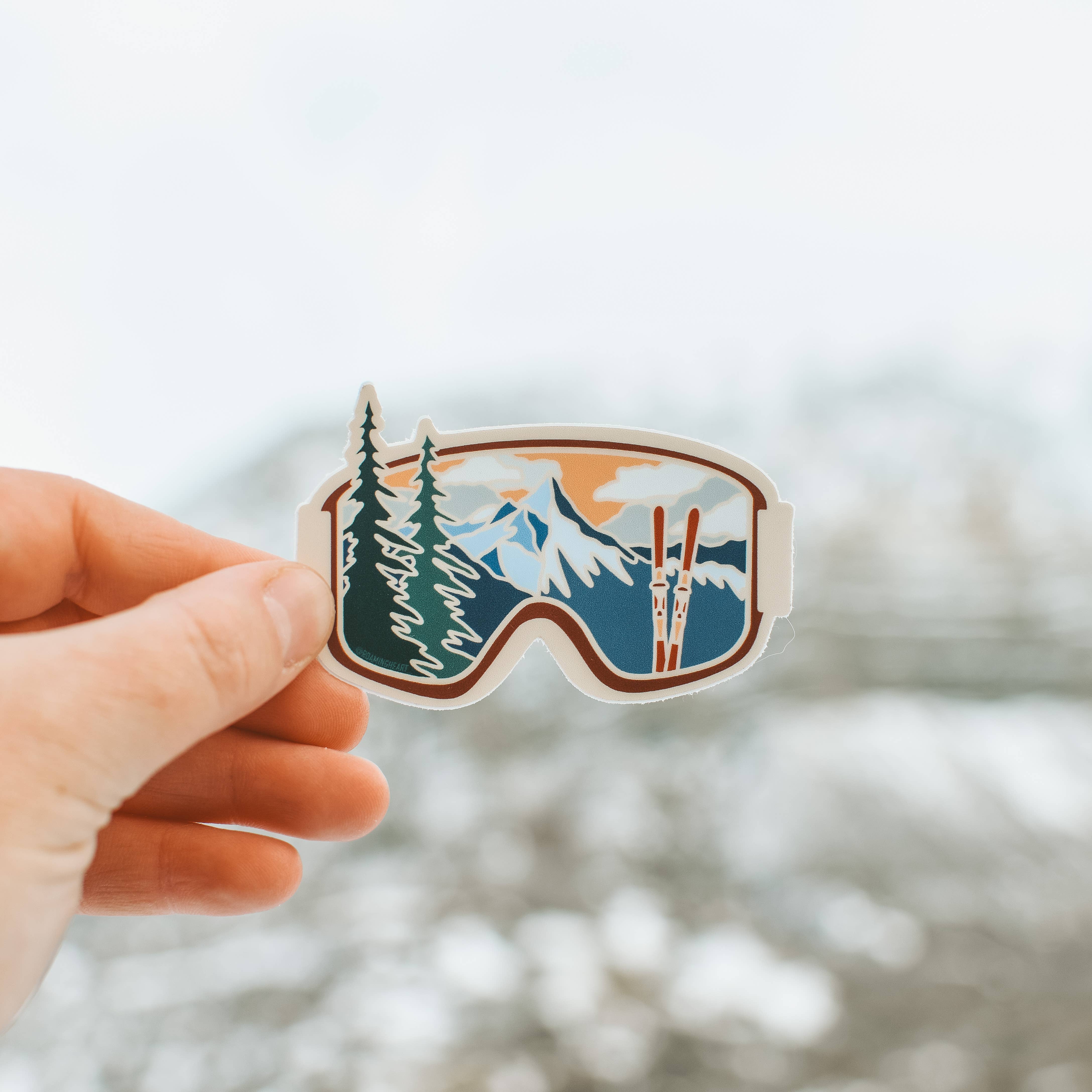 Roaming Heart - Venta al por mayor Pegatina - Etiqueta adhesiva de gafas de esquí1