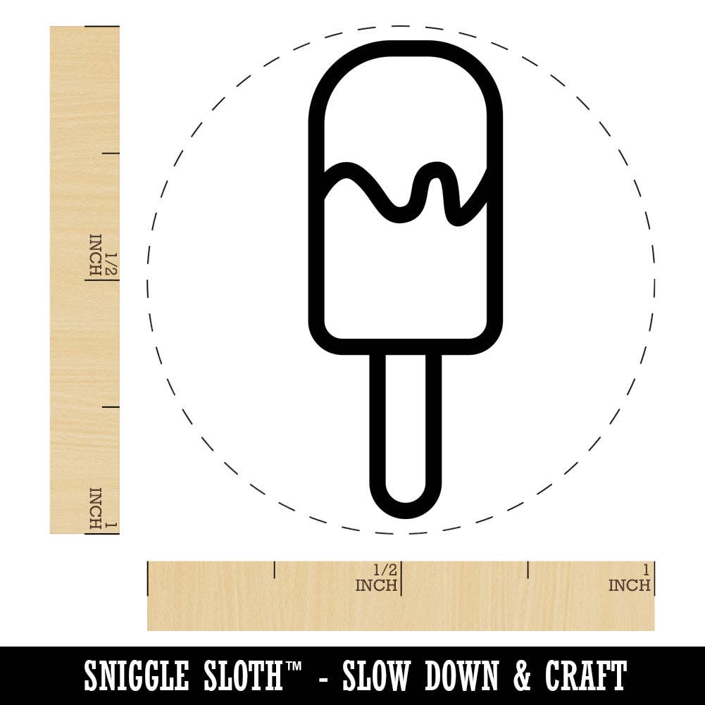 Sniggle Sloth - Wholesale Rubber/Decorative Stamp - Popsicle Ice Cream on Stick Summer Rubber Stamp for Stamping Crafting Planners2