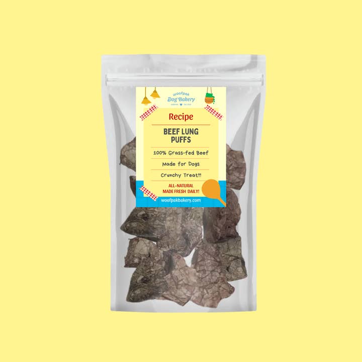 Woofpak Dog Bakery - Wholesale Pet Treats - Dog - Beef Lung Puffs