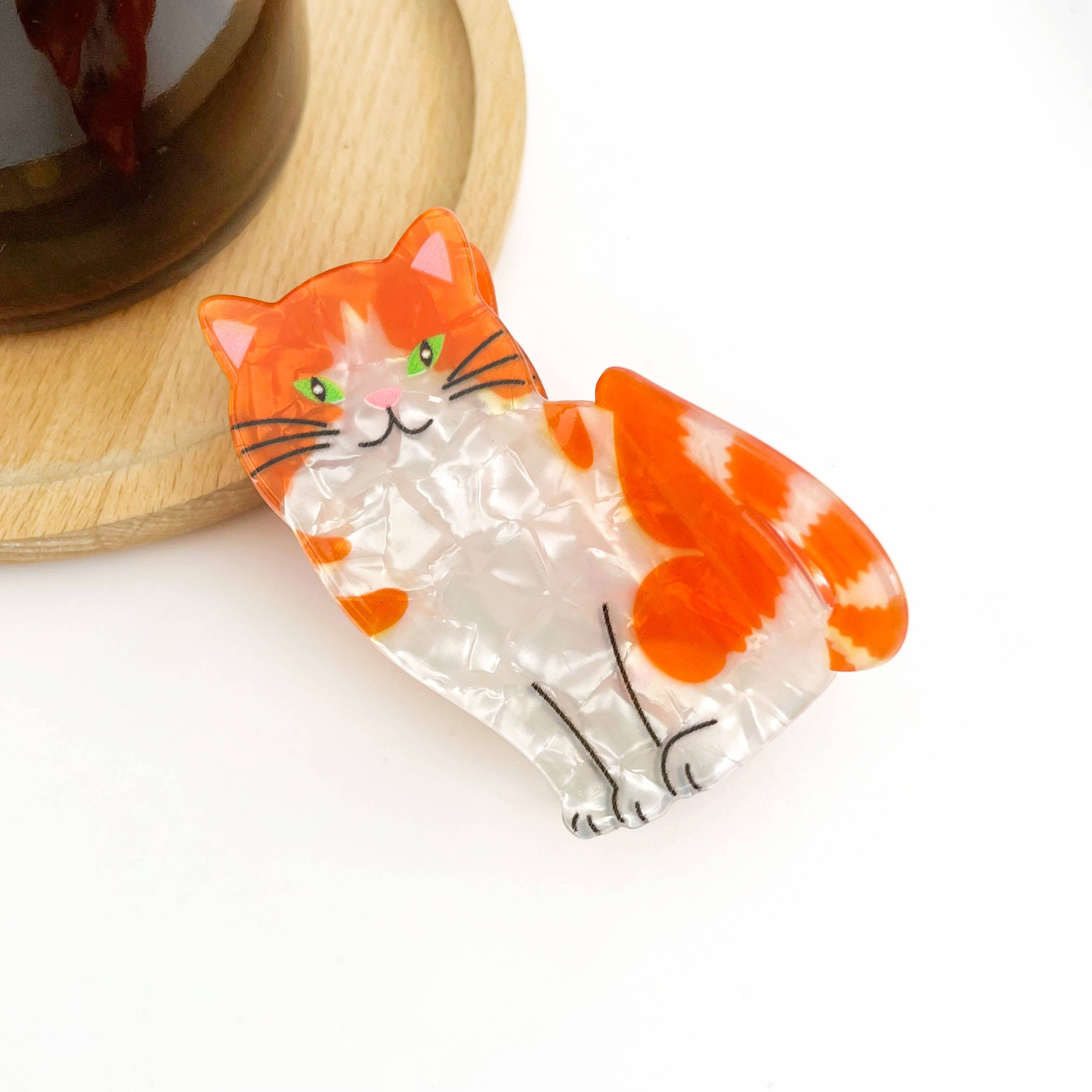 TheDivaSoap - Wholesale Hair Clip - Women's - Cow Cat & Orange Cat Hair Clips, Cute Animal Claw Clip2
