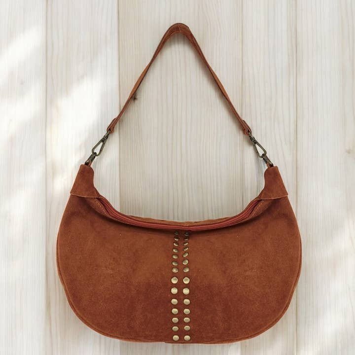 ITALIAN'S LEATHER - Wholesale Shoulder Bag - Women's - Suede Leather Bag Monica 040806