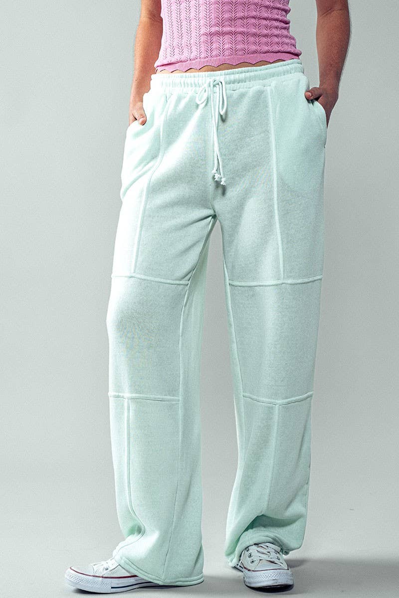 MINT Mineral Wash Drawstring Elastic Cuff Casual Joggers for wholesale on Faire2
