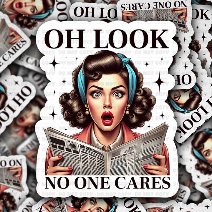 DC 1622 - Oh schau, niemanden interessiert es Aufkleber mit Konturschnitt für den Großhandel von It's Transfer Time