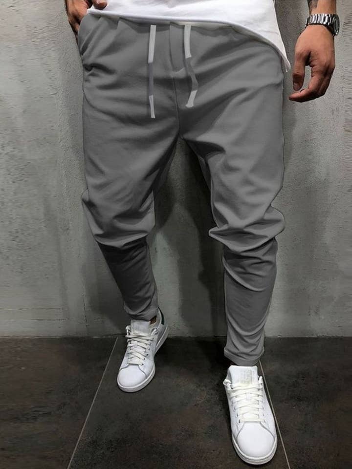 Blak Wardrob – Engroshandel Bukser - Herre – Herrebukser i store størrelser med snøre og kort slim fit.