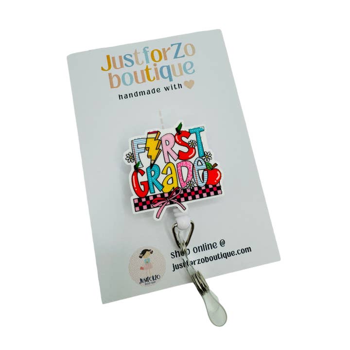 First Grade Badge Reel for wholesale by JustforZo boutique, Inc.