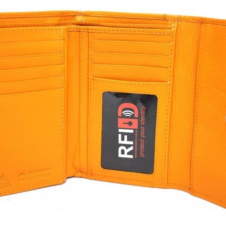 hide & chic - Wholesale Wallet - Women's - RFID Security Block Full Grain Cow Hide Leather Purse.