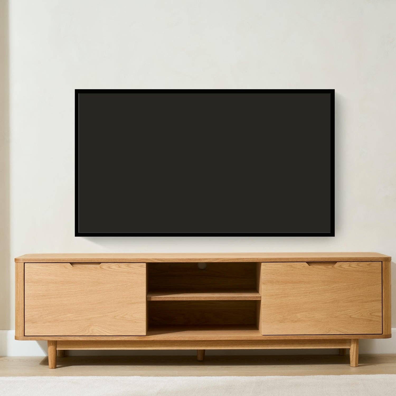 Furnhouse – wholesale Konsolbord – Nyborg TV-bänk med 2 dörrar i naturlig olja1