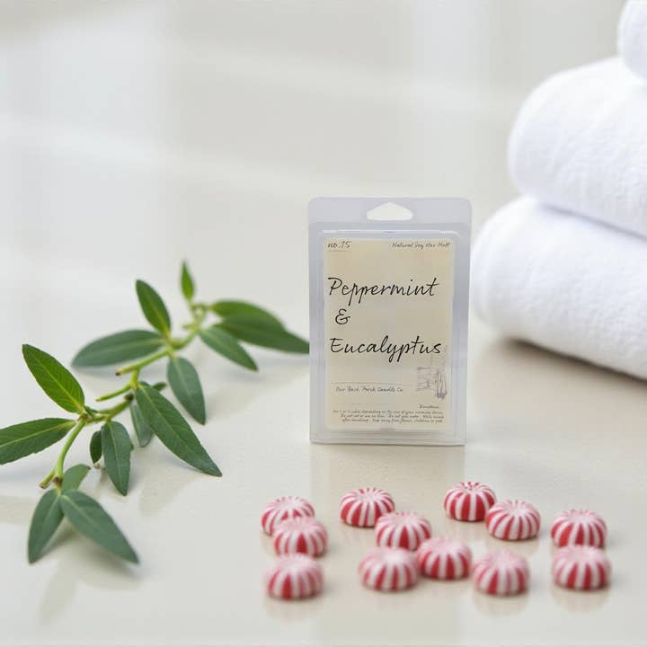 Derretimento de cera de hortelã e eucalipto por atacado de Our Back Porch Candle Co
