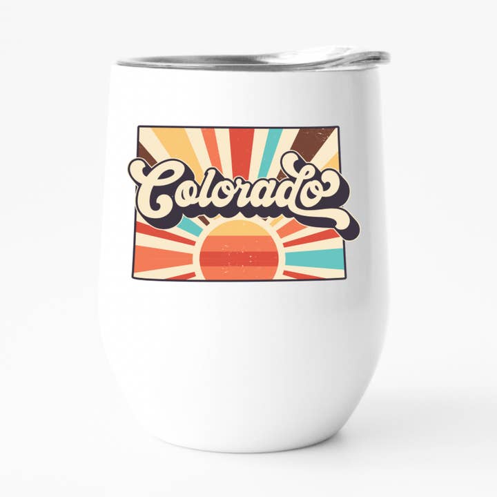 Retro Colorado vintorktumlare, statlig stolthet tumlare för wholesale av Fbombs & Booze