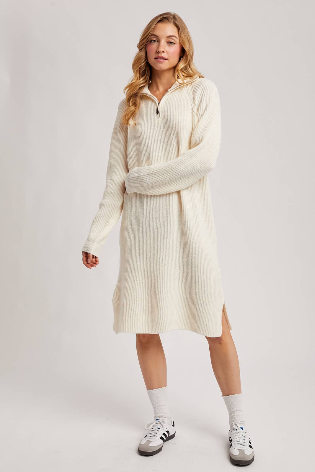 Bluivy - Wholesale Dress - Women's - QUARTER ZIP SWEATER DRESS12