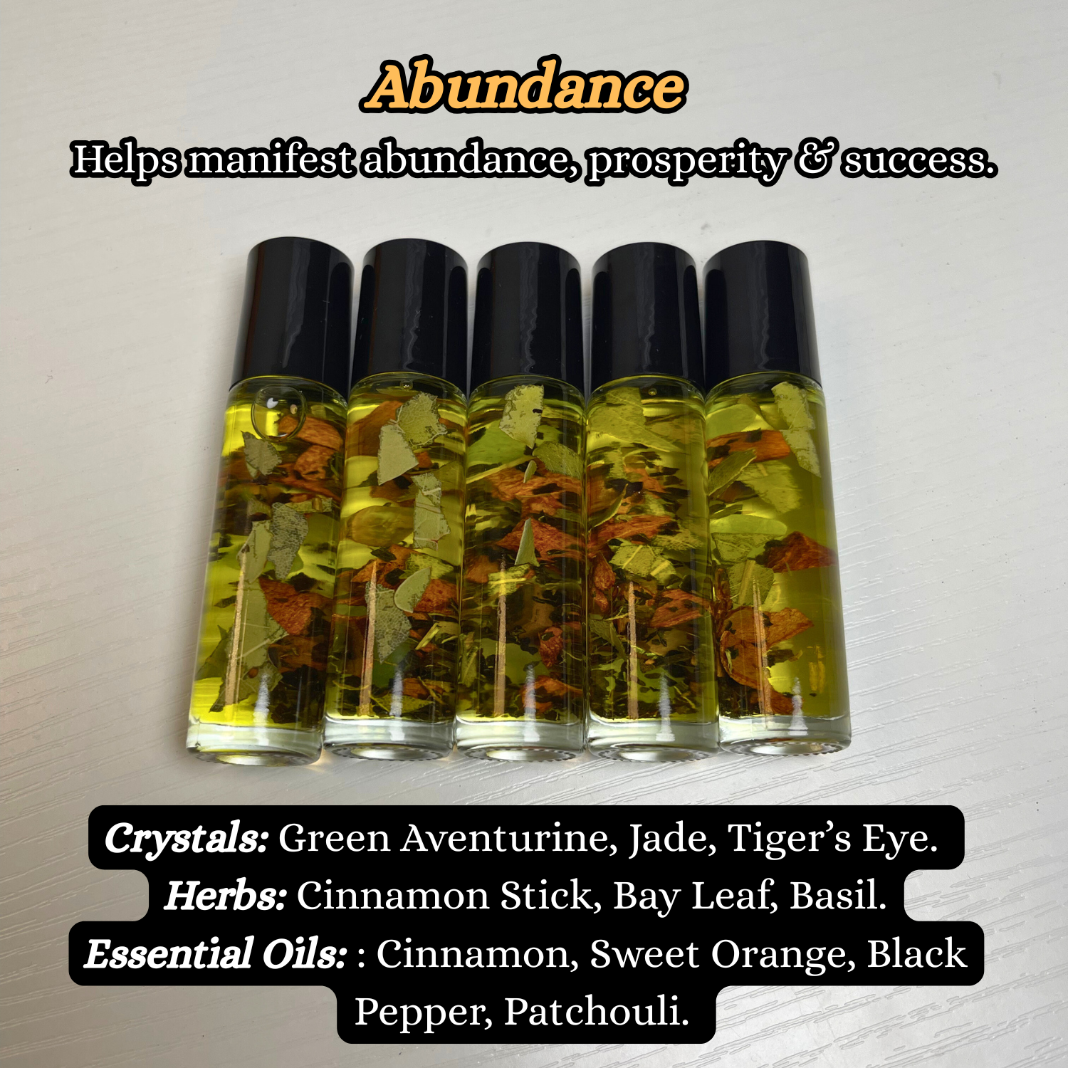 Mystic Showers – Großhandel Aromaöl-Roll-on – Kristall-Infundierte ätherische Öl-Roll-ons | Fertig zum Etikettieren4