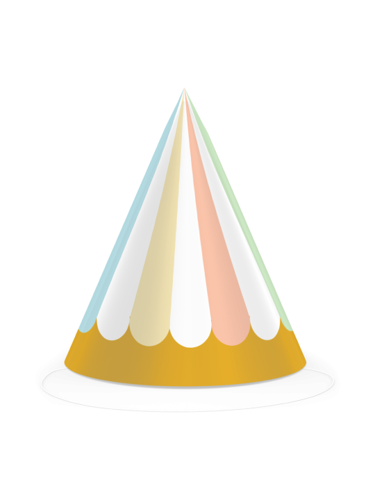 Dream Party - Wholesale Party Hat/Crown - 6 PASTEL CELEBRATION Hats0