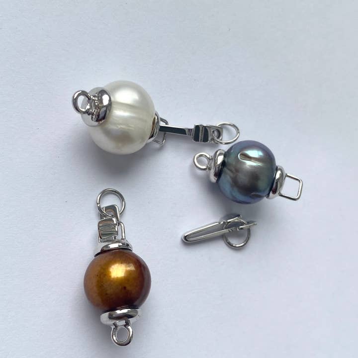 MyTreasureGem - Wholesale Clasp - Handmade Pearl Clasp Sterling Silver3