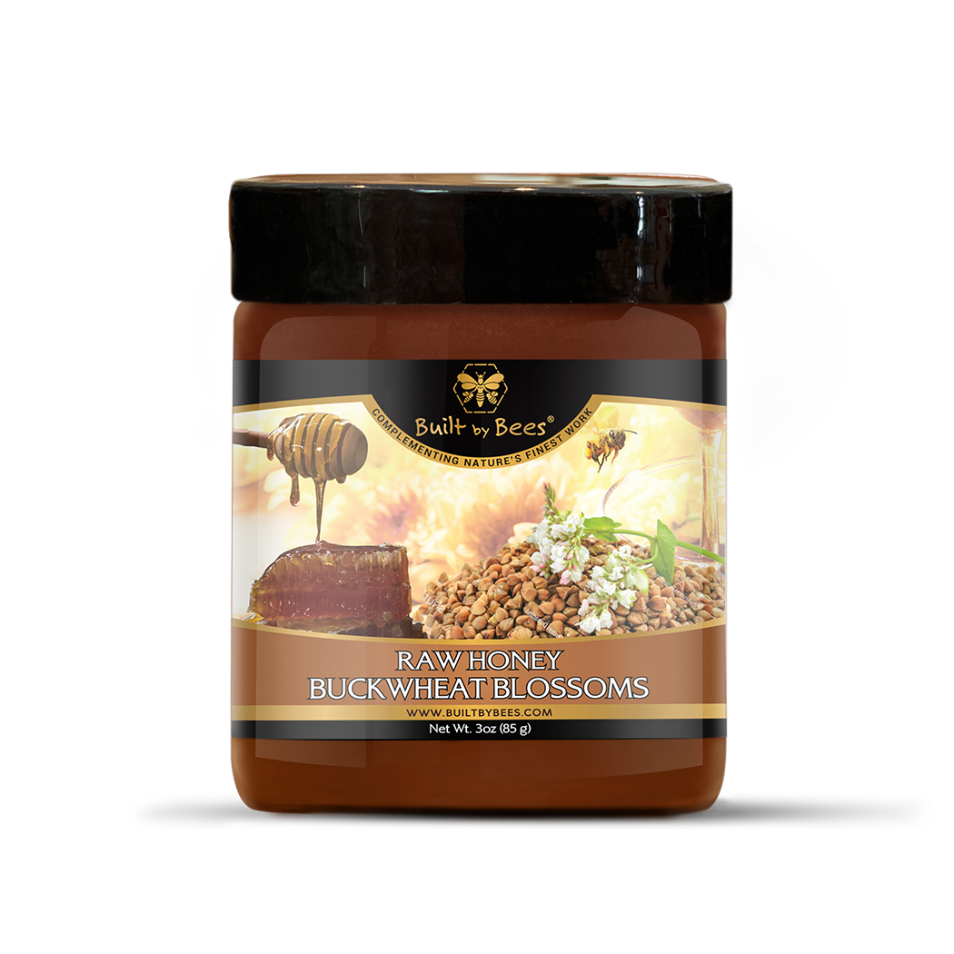 Built by Bees - Wholesale Honey - Raw Buckwheat Blossoms Honey 3 oz3