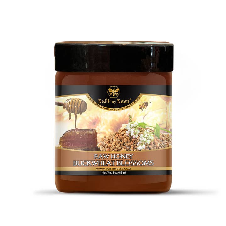 Built by Bees - Wholesale Honey - Raw Buckwheat Blossoms Honey 3 oz3