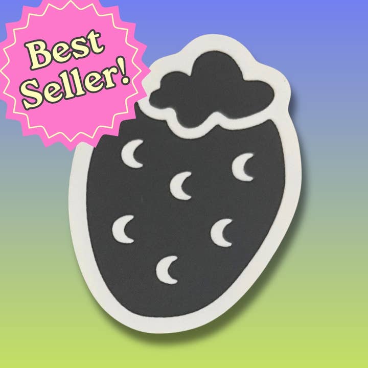 Strawberry Moon Vinyl Sticker for wholesale by Moonrise Mindset