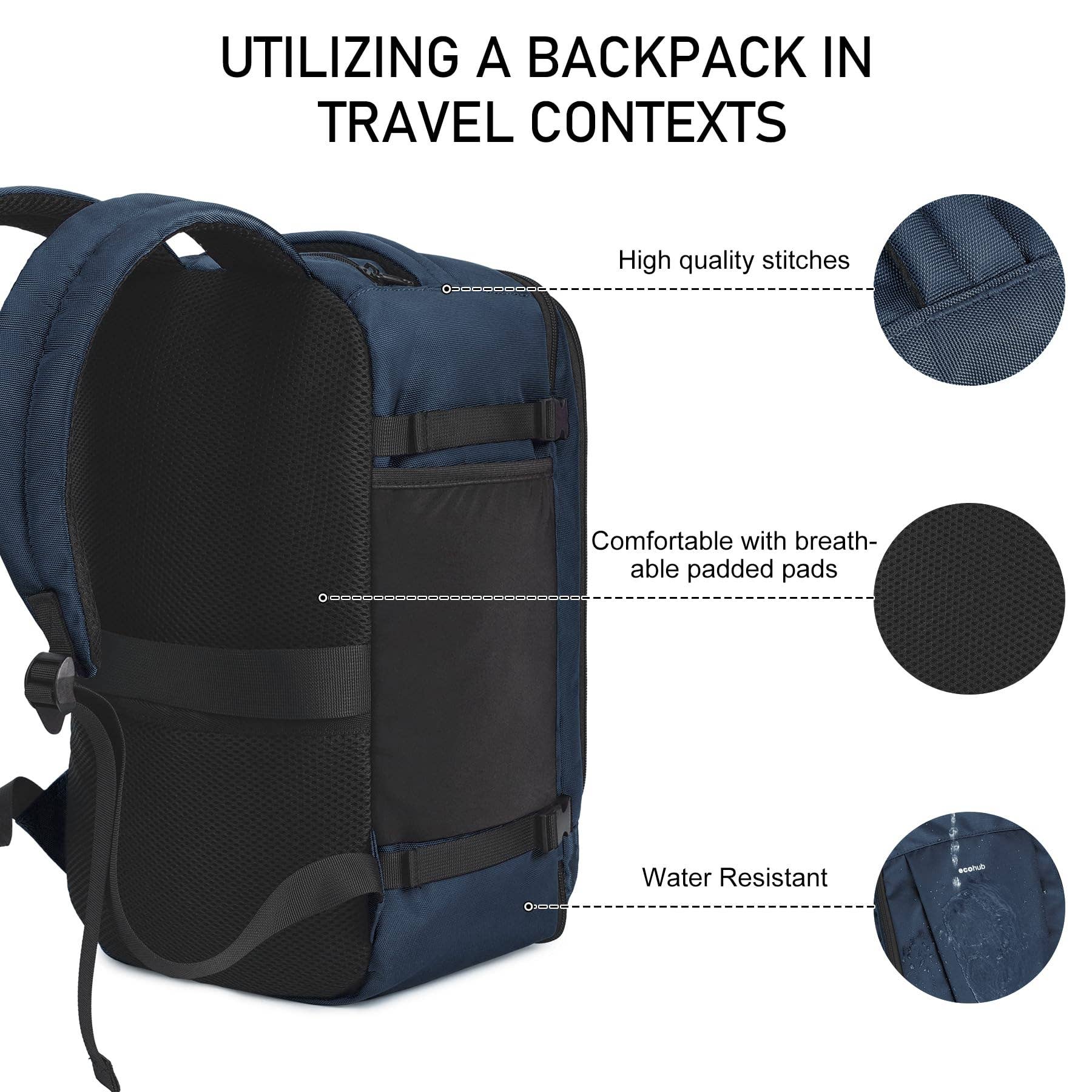 wandf - Wholesale Backpack - Unisex - 20L Underseat 13 Pockets Carry on Travel Bag with USB Port27