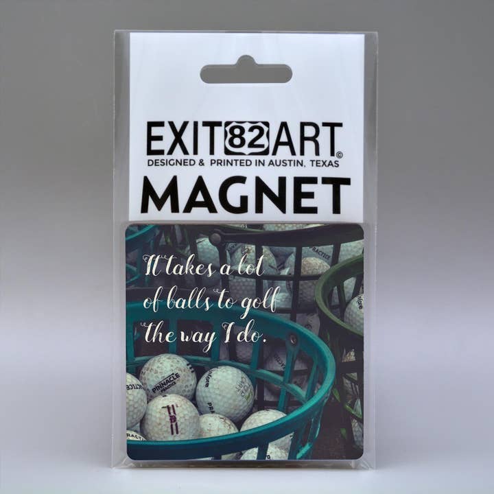Se necesitan muchas pelotas - Golf - Imán cuadrado de 3" para venta al por mayor de EXIT82ART