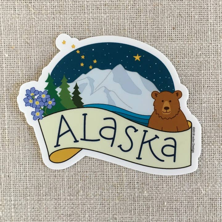 Alaska Vinyl Sticker for wholesale by acbc Design