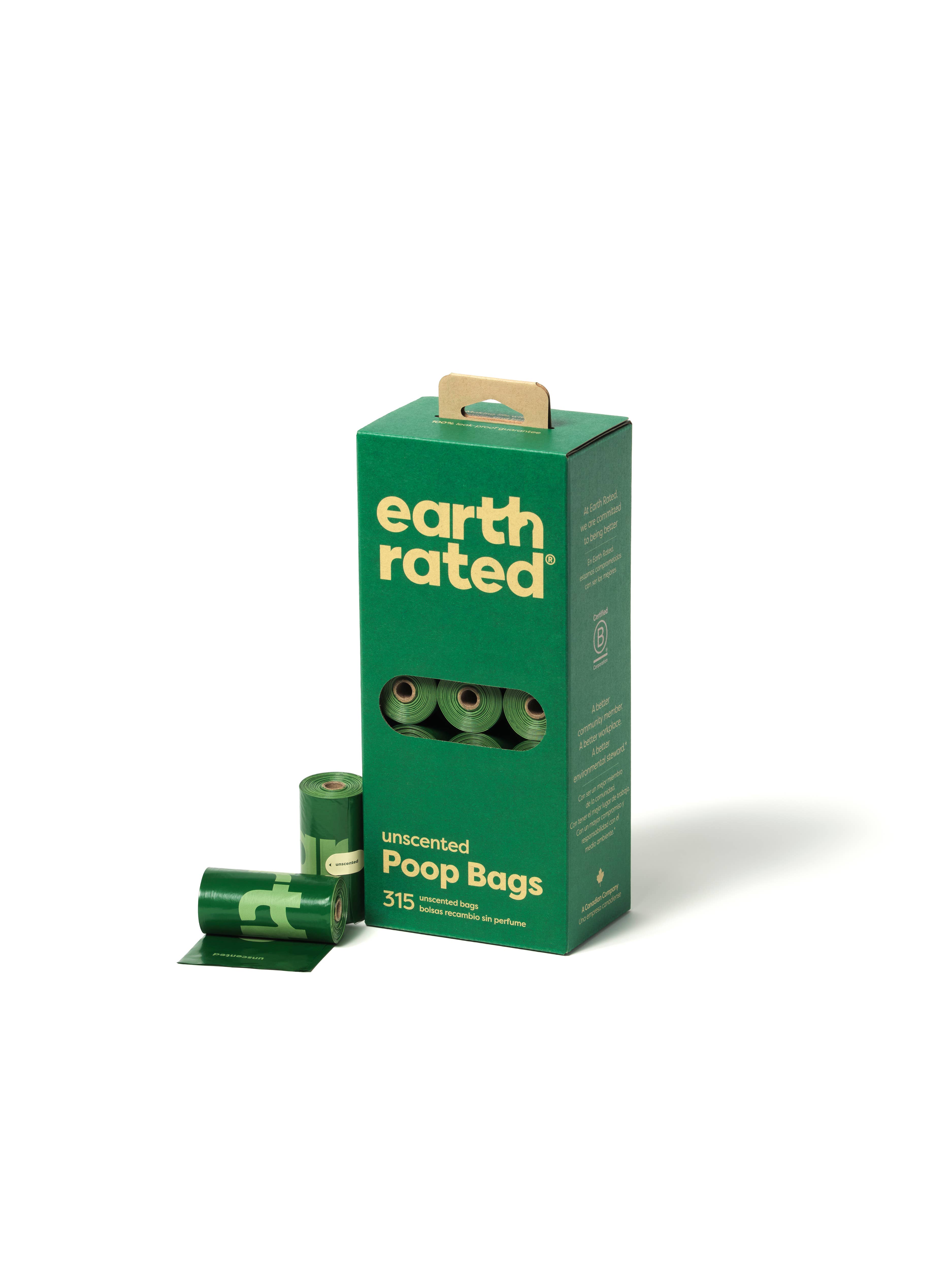 Pet Palette Distribution - Wholesale Pet Poop Bag - Earth Rated Unscented Poop Bags 315ct on 21 Refill Rolls1