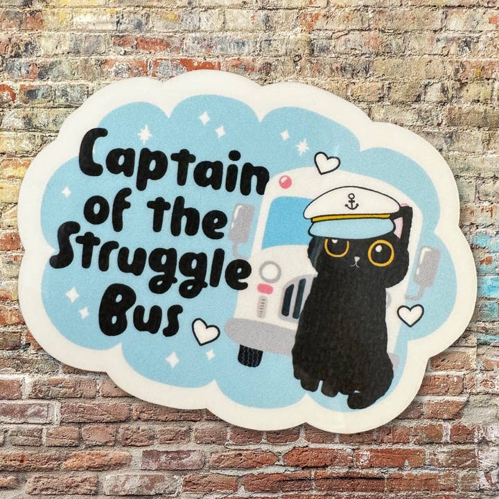 Sprinkles Studios - Wholesale Sticker - Captain Of The Struggle Bus Vinyl Sticker