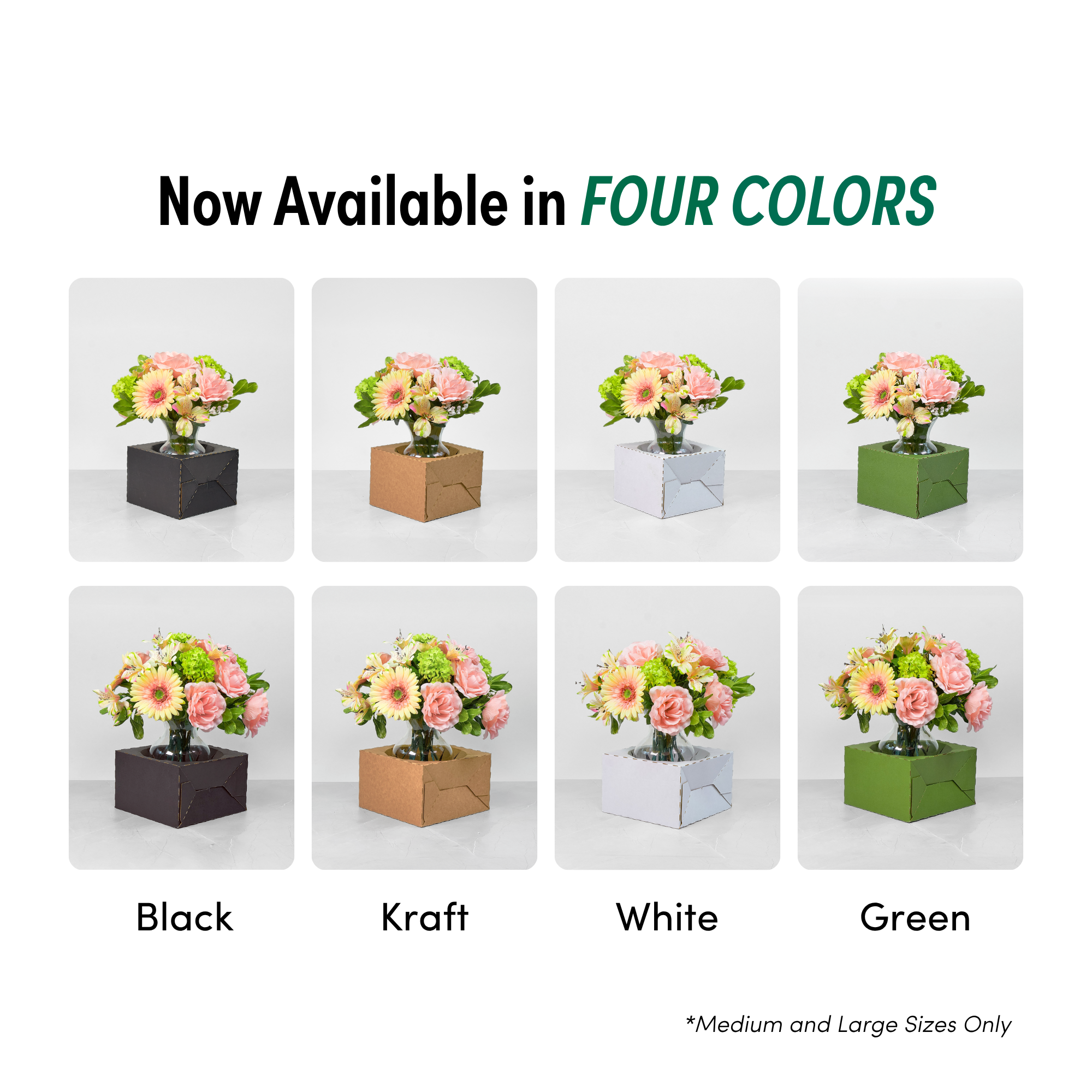 Jacobson - Wholesale Fresh Cut Flowers - 10PK - Pop Up Floral Delivery Box Vase Transport - S/M/L/XL2