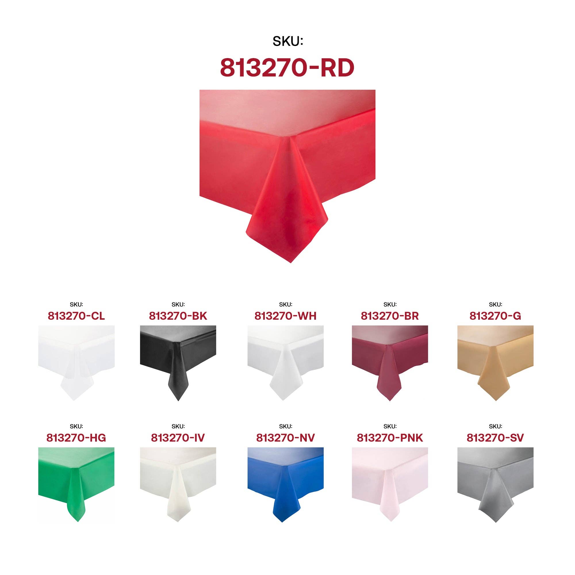 Smarty had a Party – Großhandel Einweg-Tischabdeckung/-Läufer – 54" x 108" Rote rechteckige Plastiktischdecke - 1 Stk.4