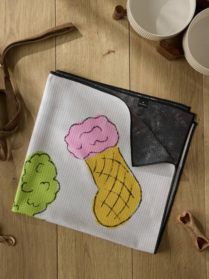 Silly Stockings Dog Towel for wholesale by Geometry