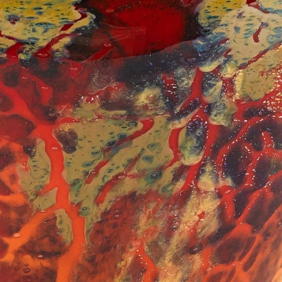 Badash - Wholesale Decorative Plate/Dish/Bowl - Firestorm Murano Style Art Glass Centerpiece or Punch Bowl3